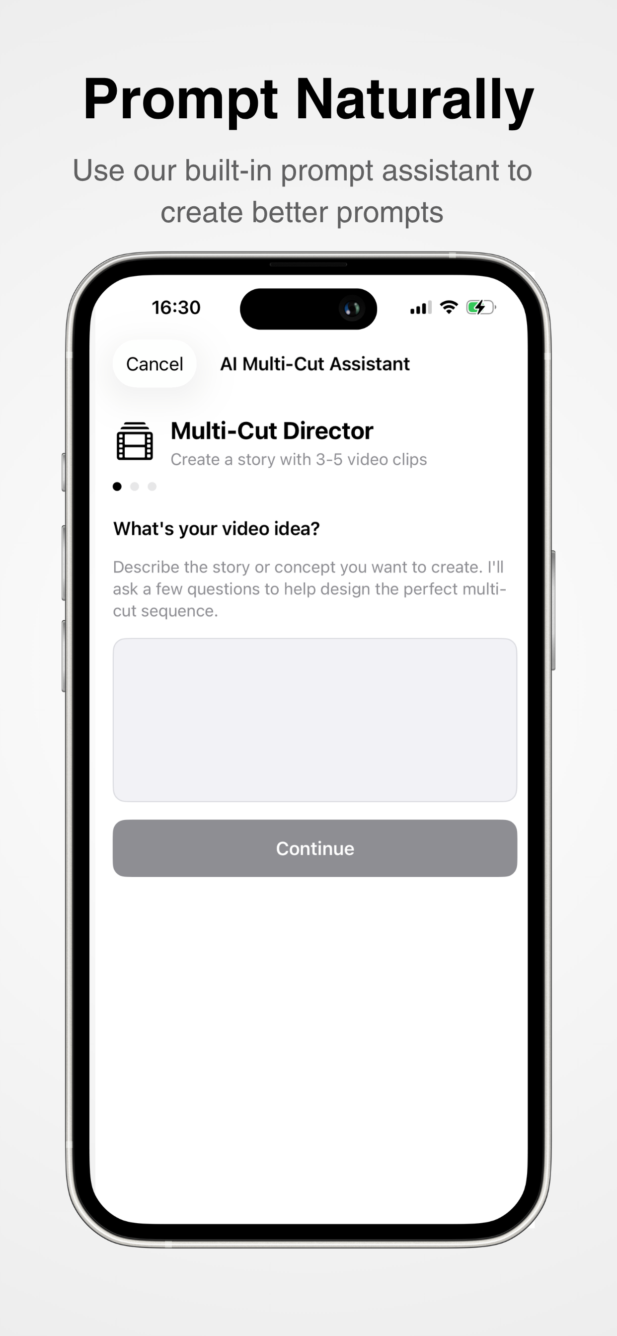 Prompt assistant interface